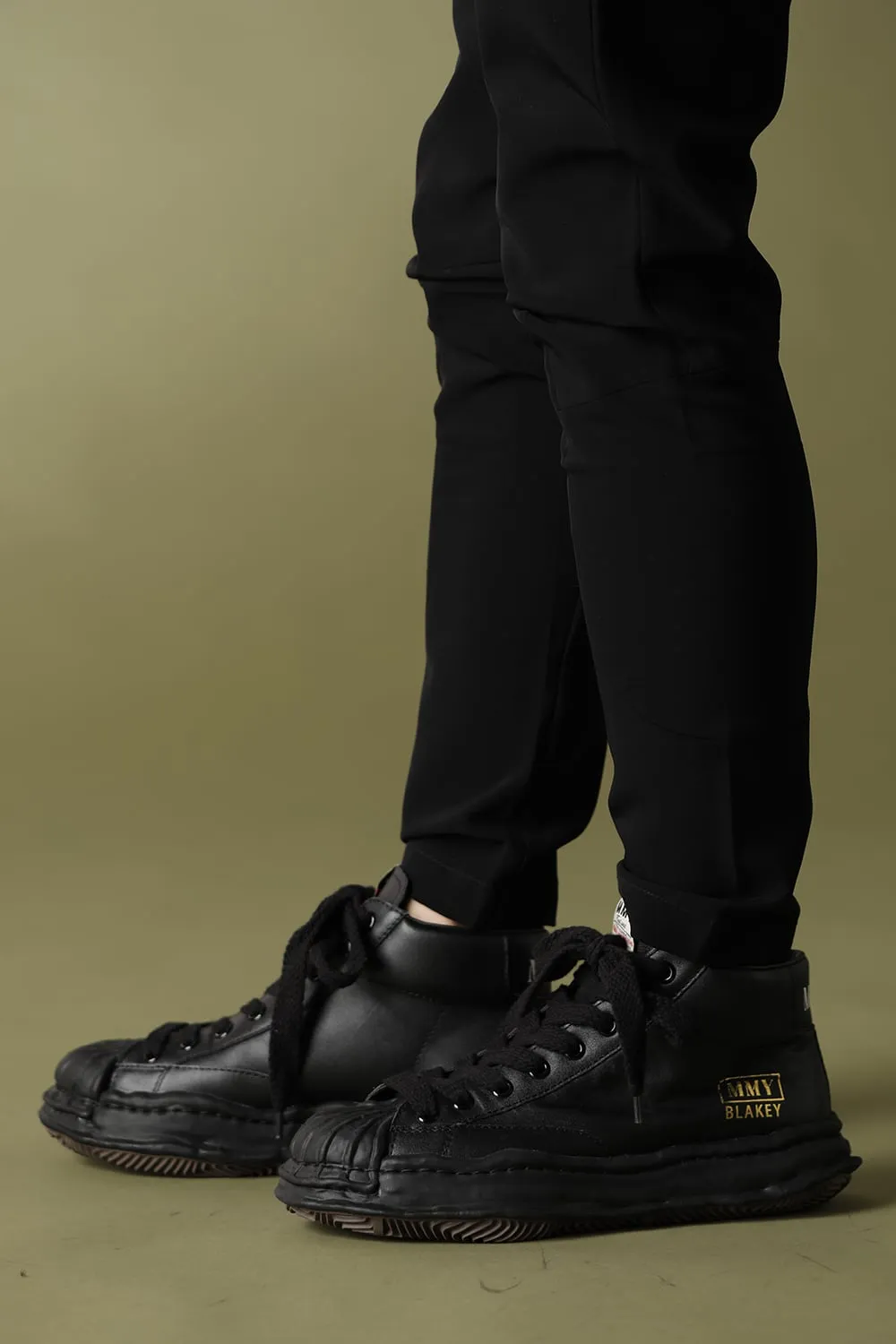 -BLAKEY High- Original STC sole leather Hi-top sneakers Black / Black