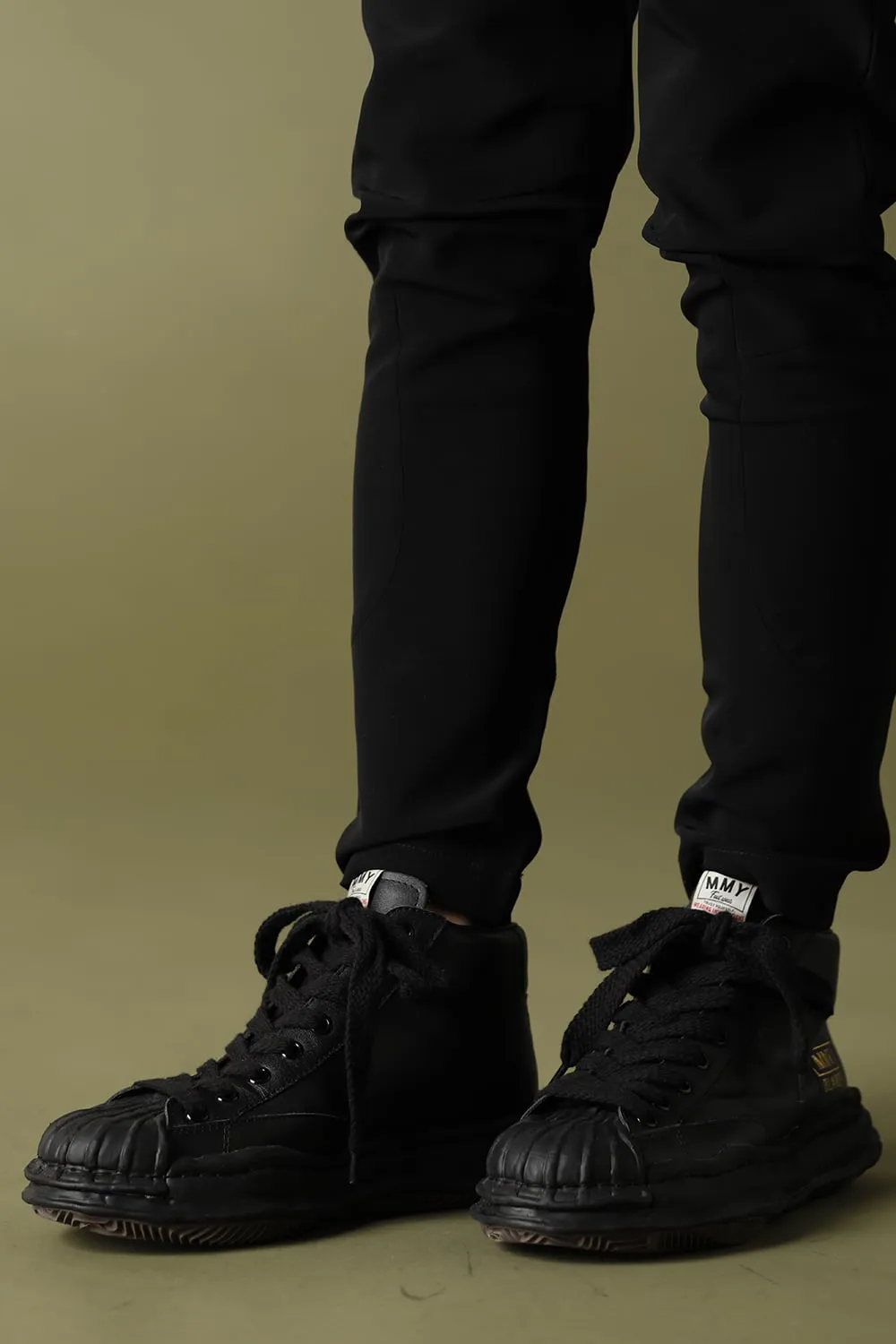 -BLAKEY High- Original STC sole leather Hi-top sneakers Black / Black
