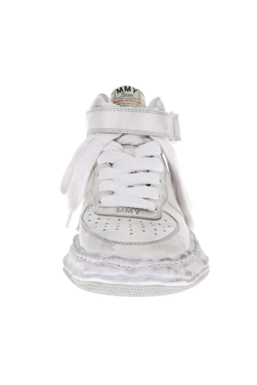 -WAYNE high- original distressed effect sole leather High-Top sneakers White