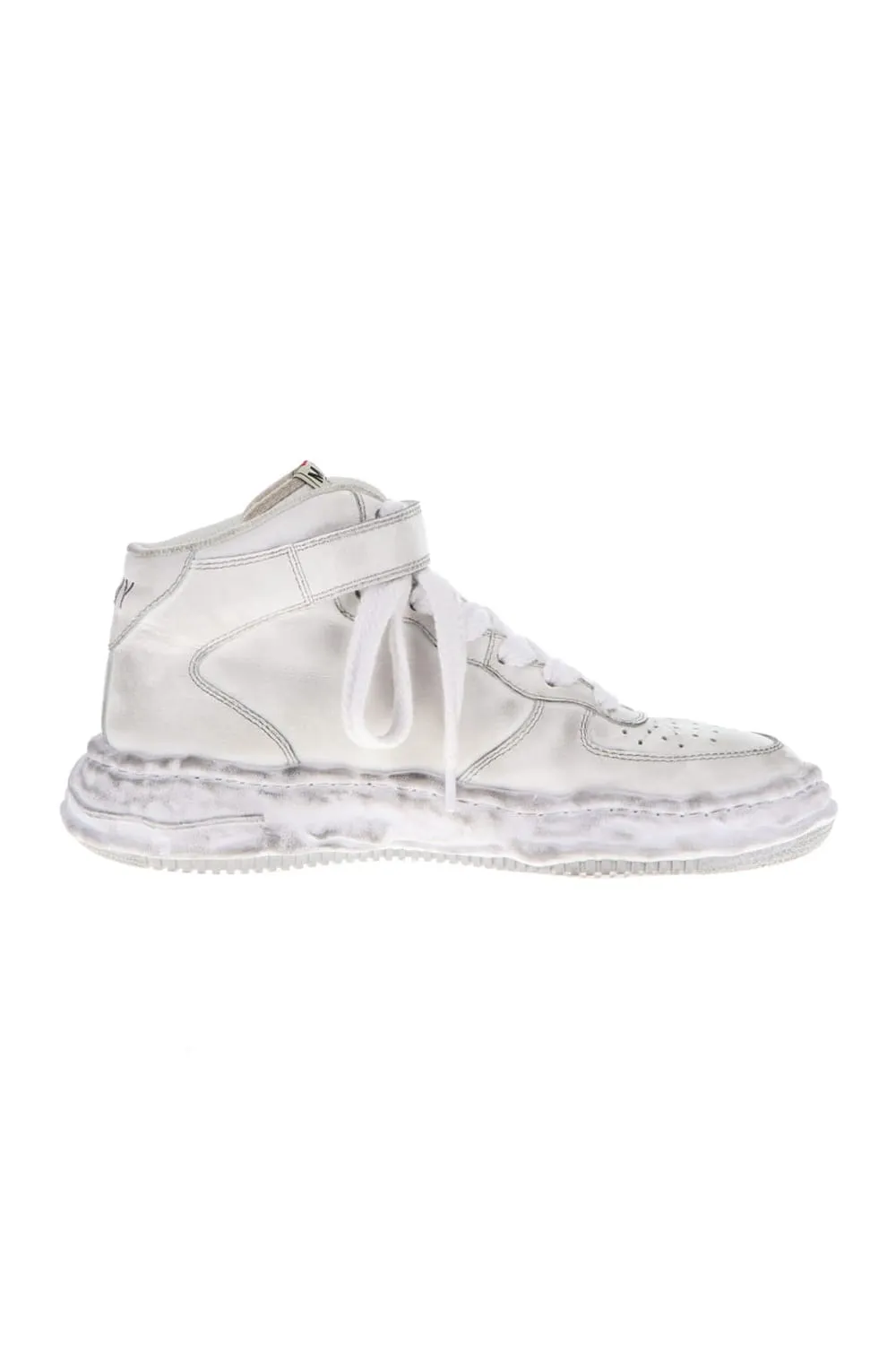 -WAYNE high- original distressed effect sole leather High-Top sneakers White