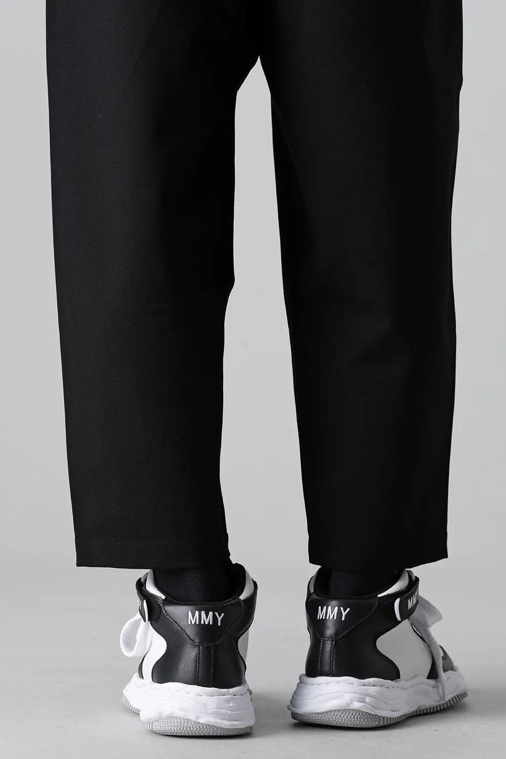 -WAYNE high- Original sole leather High-Top sneakers Black / White