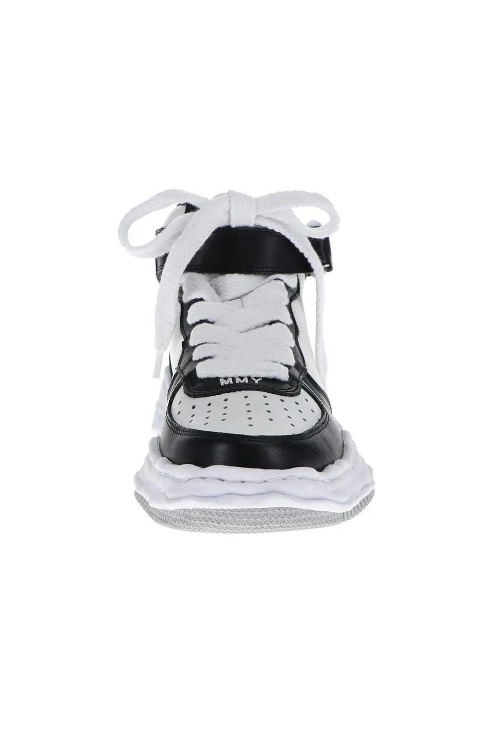 -WAYNE high- Original sole leather High-Top sneakers Black / White