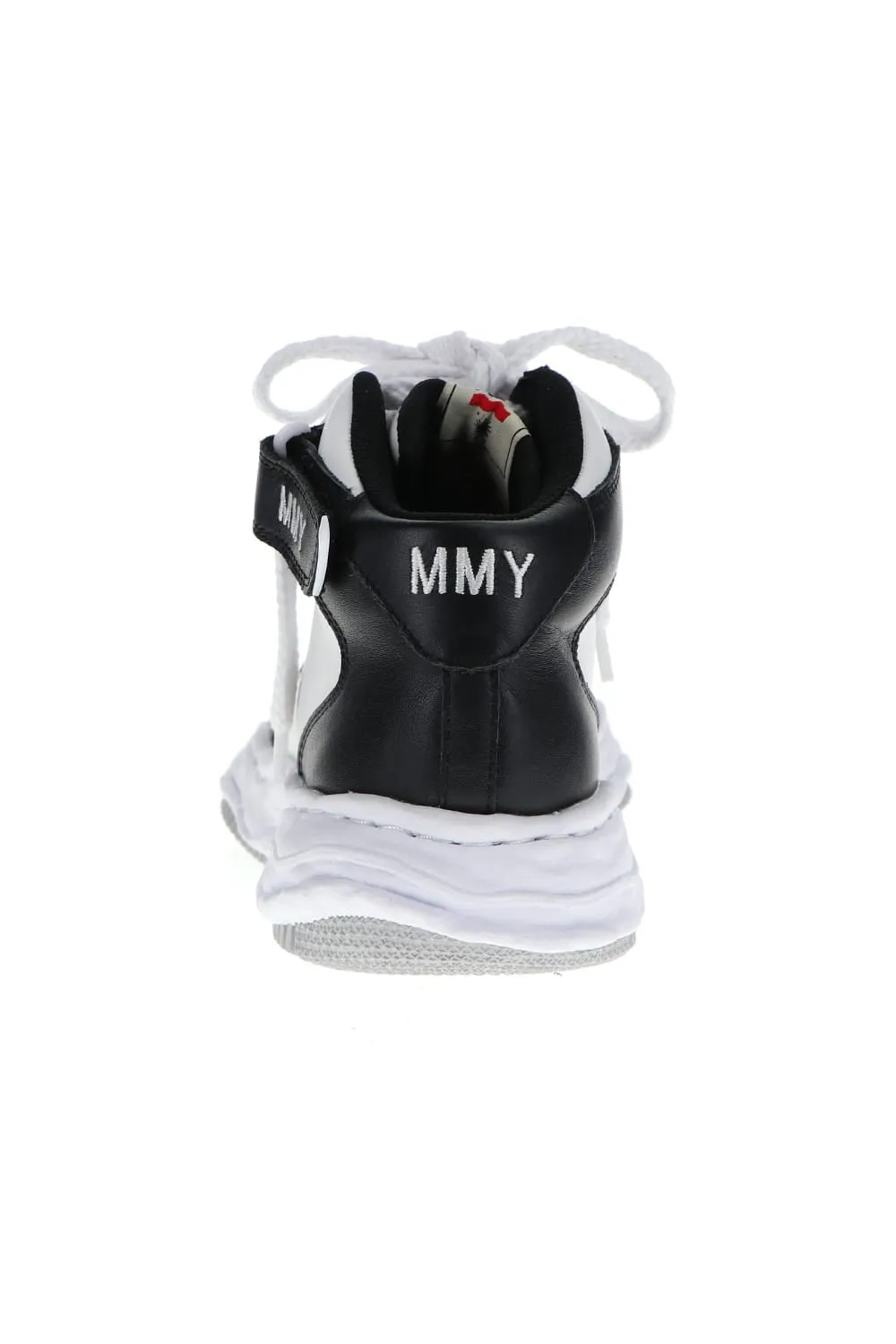 -WAYNE high- Original sole leather High-Top sneakers Black / White
