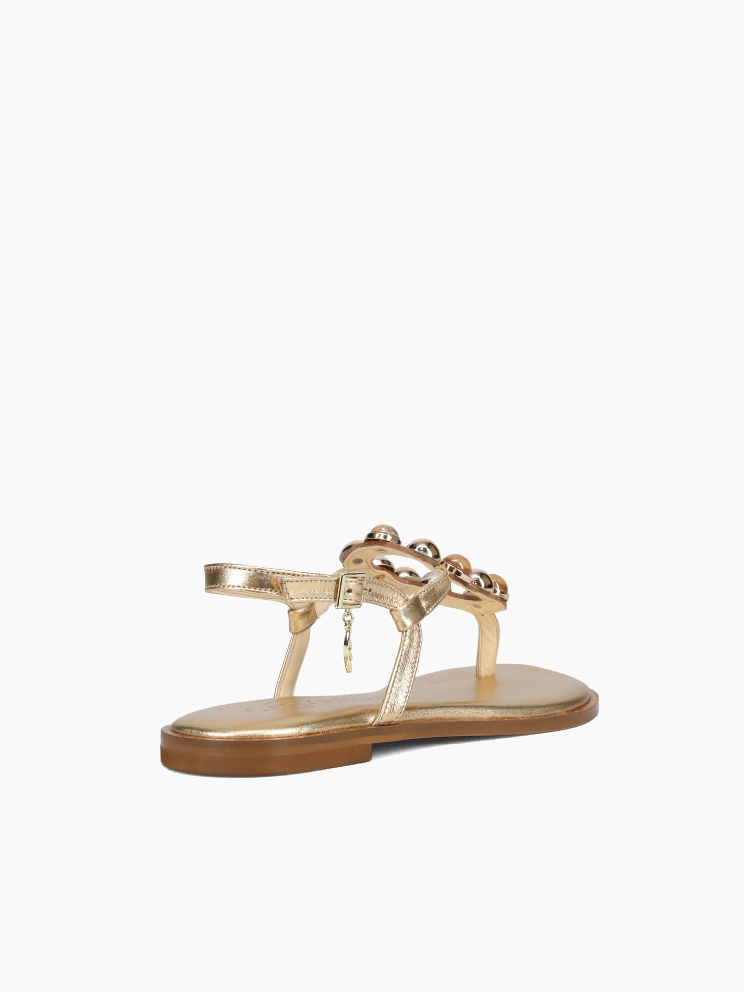 62040 Gold Leather Anatomical Toe Ridge Easy Glam
