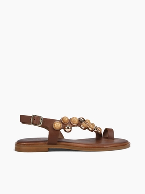 62043 Brown Leather Layered cushioning Chic Mode 62043 Brown Leather