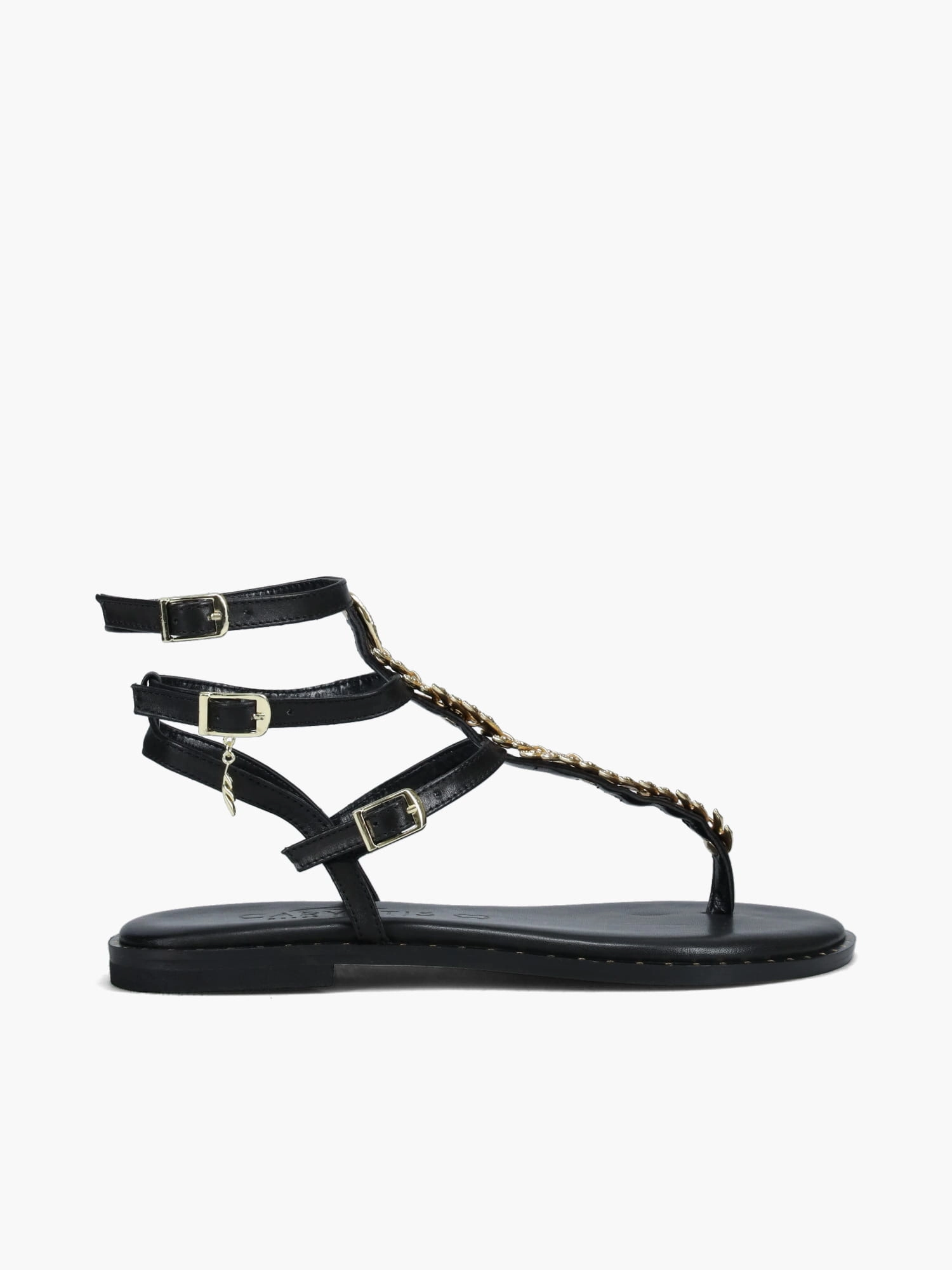 Sporty Flip-flops Breathable Flats 621009 Black Leather