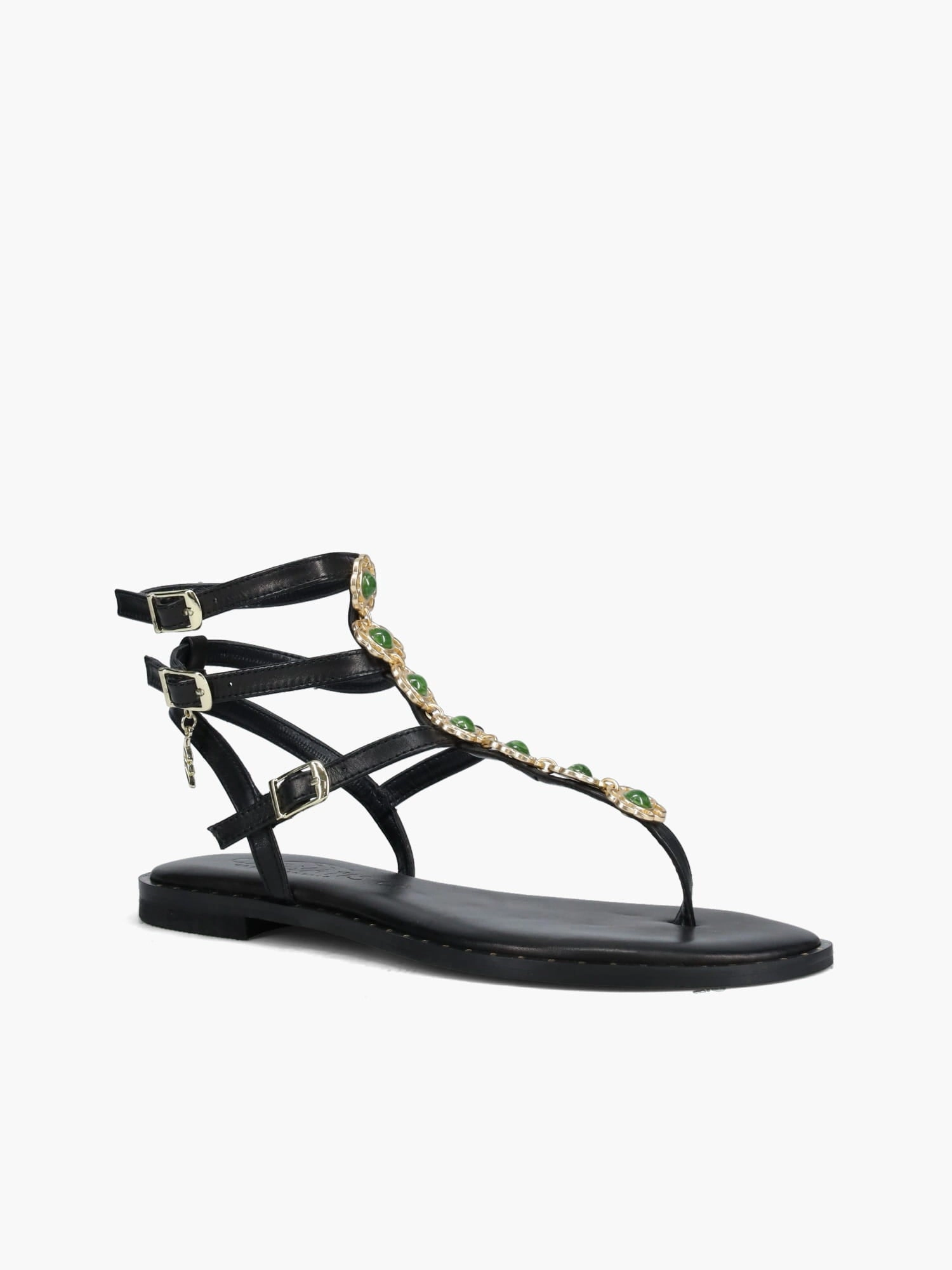 621026 Black Leather Stable Step