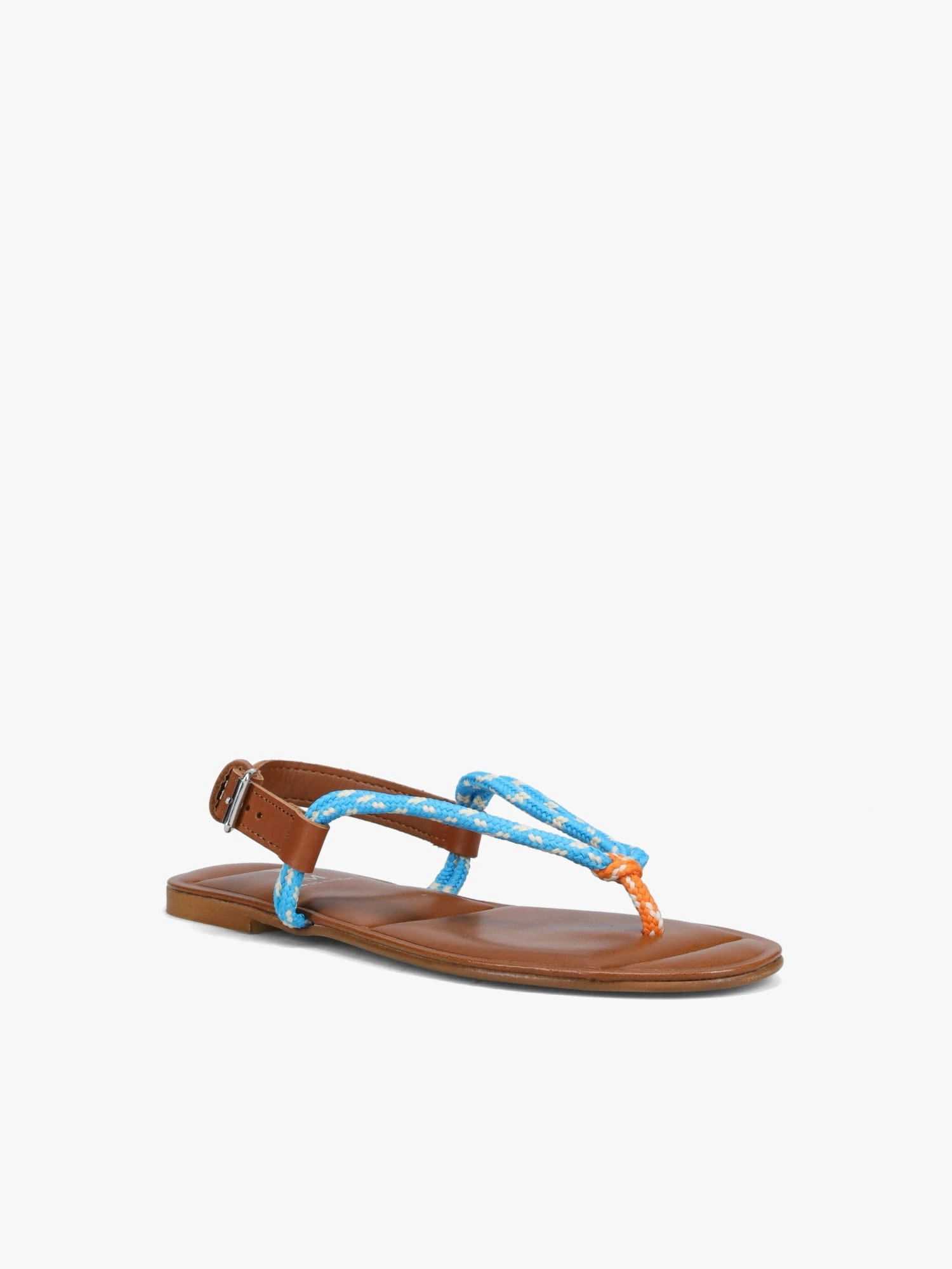 Quality Design 869 Azzurro Arancio leather