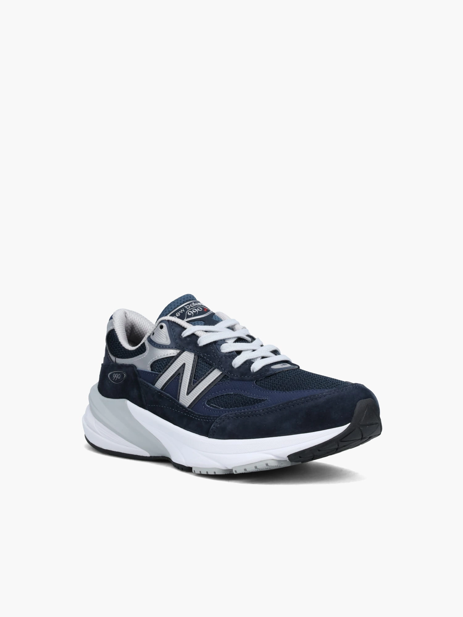 990v6 Navy Suede Elastic Bands