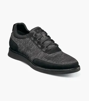 Abrasion Free Collar Lining Launch Knit Elastic Lace Slip On-Black| Florsheim Dressy Athletic Look Launch Knit Elastic Lace Slip On-Black| Florsheim