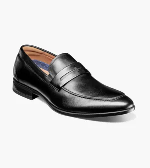 Abrasion Resistant Guards Zaffiro Moc Toe Penny Loafer-Black | Florsheim Ultra-soft piece energy-efficient Zaffiro Moc Toe Penny Loafer-Black | Florsheim