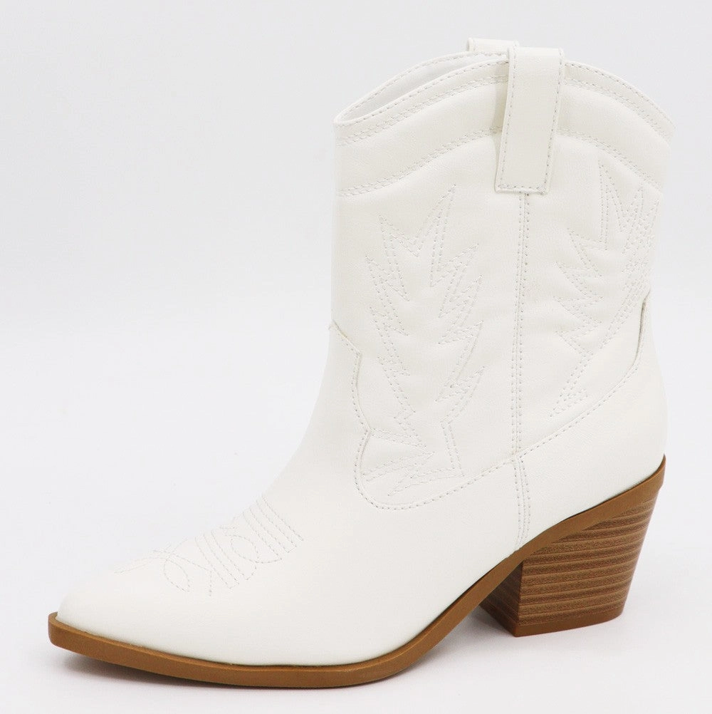Slip Resistant Grooves college Missing You Bootie in White