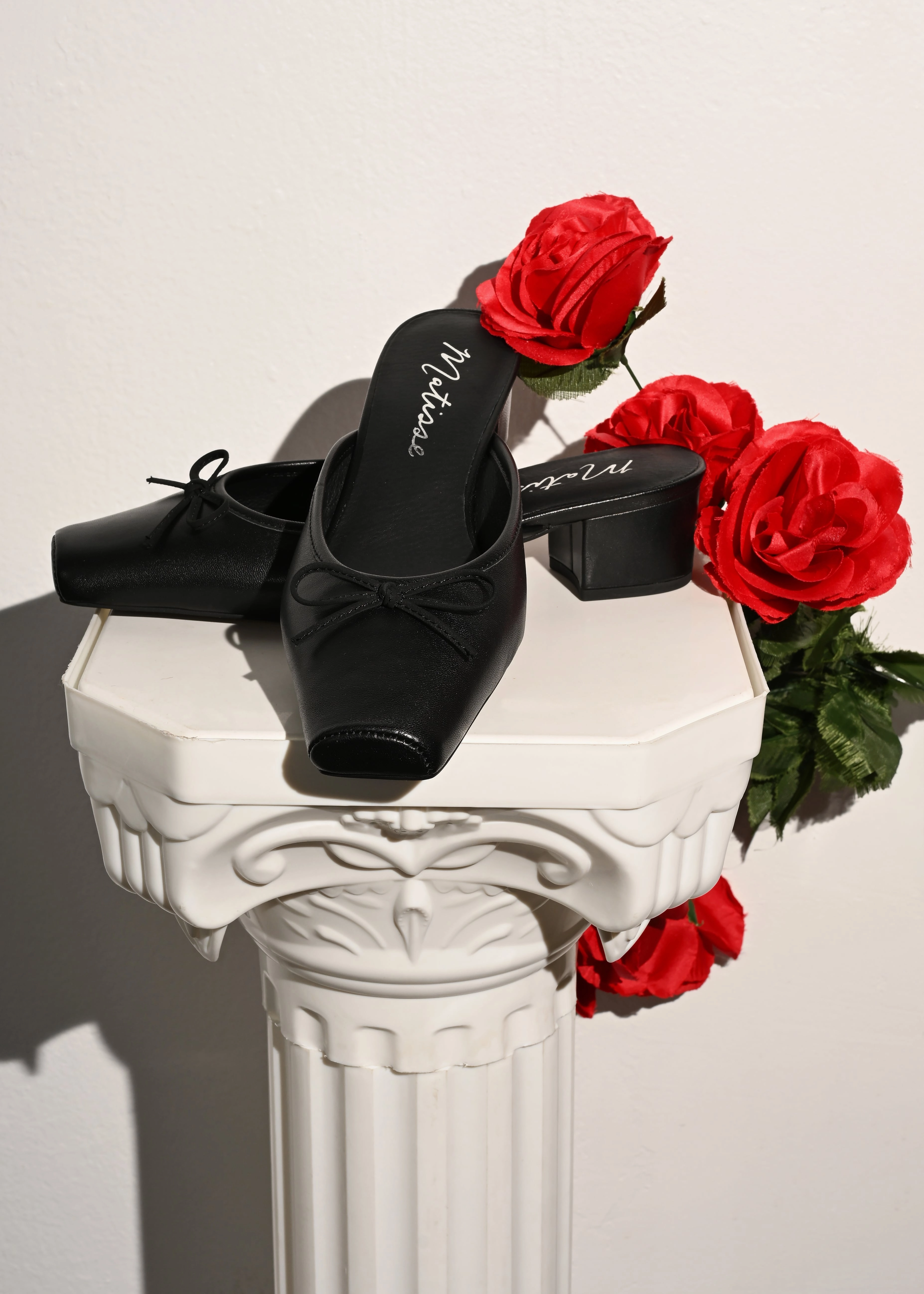 Basilio Heeled Mule - Black formal wearers' dress shoes