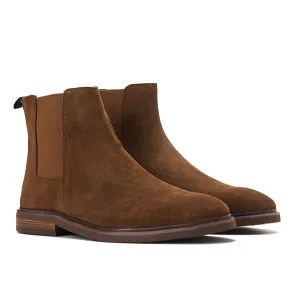 Achilles Signature Premium Suede Chelsea Boots - Cafe