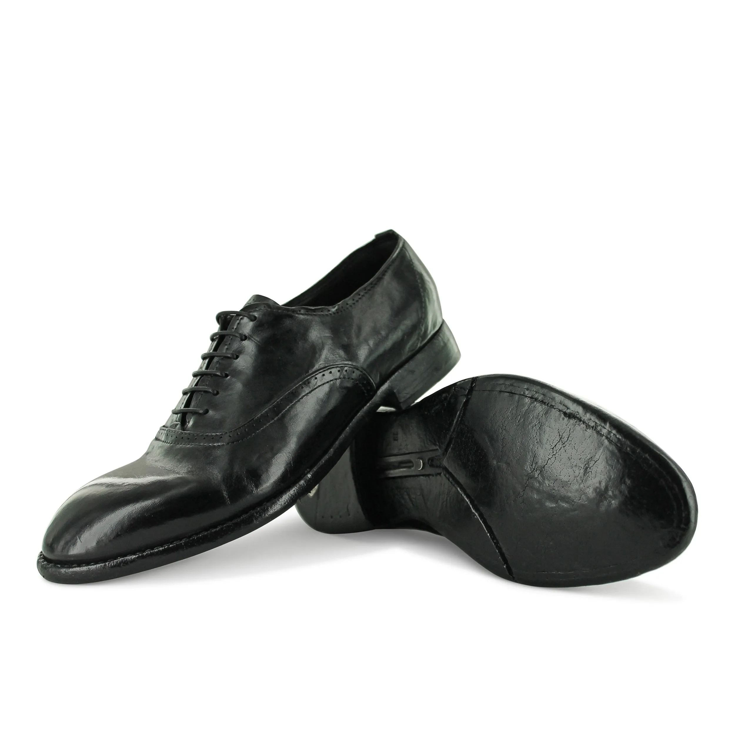 ACOIA - Black Burnish Lace Up