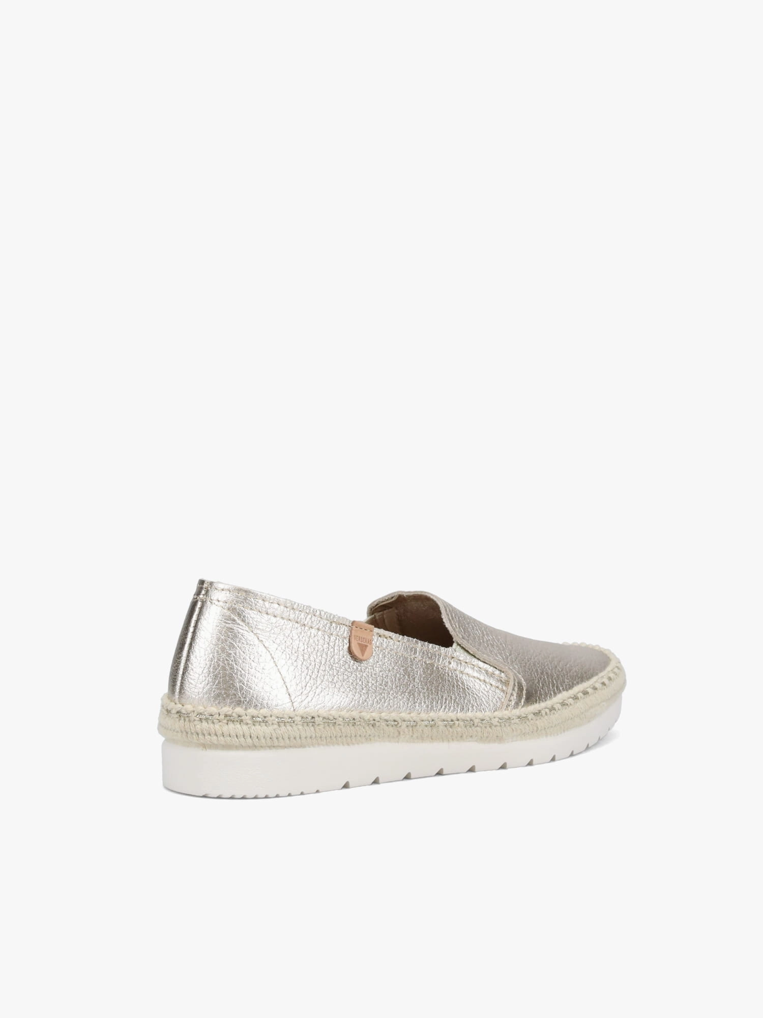 Classic Finish Slip On Style Nuria Oro Metal Leather