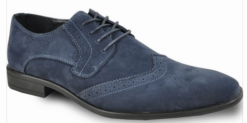 Formal Elegance Leather Casual Shoes Bravo King-3 Faux Suede Wingtip Oxford