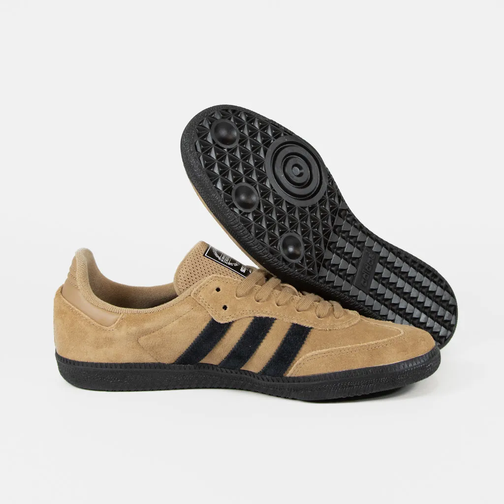 Adidas Skateboarding - Samba ADV Shoes - Cardboard / Core Black / Bluebird
