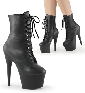 ADORE-1020 Pleaser Black Faux Leather Sexy Platform Shoes (Pole Dancing Heels)