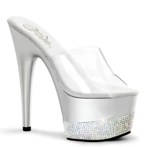Adore-701-3 Silver Rhinestone Platform