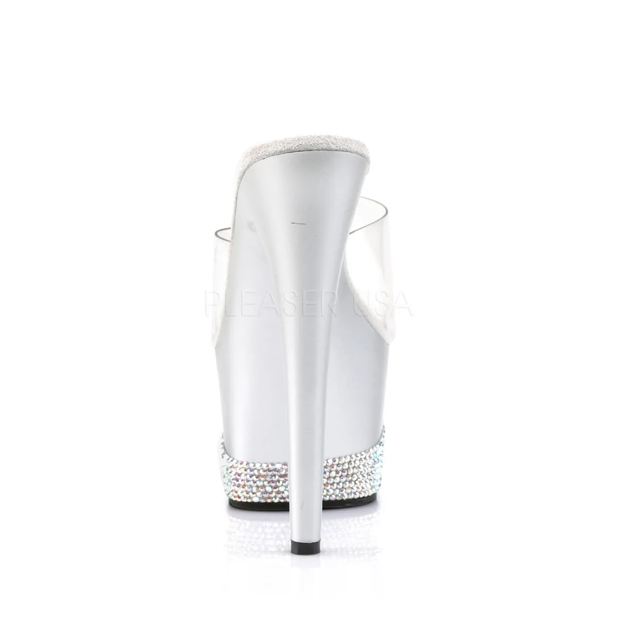 Adore-701-3 Silver Rhinestone Platform