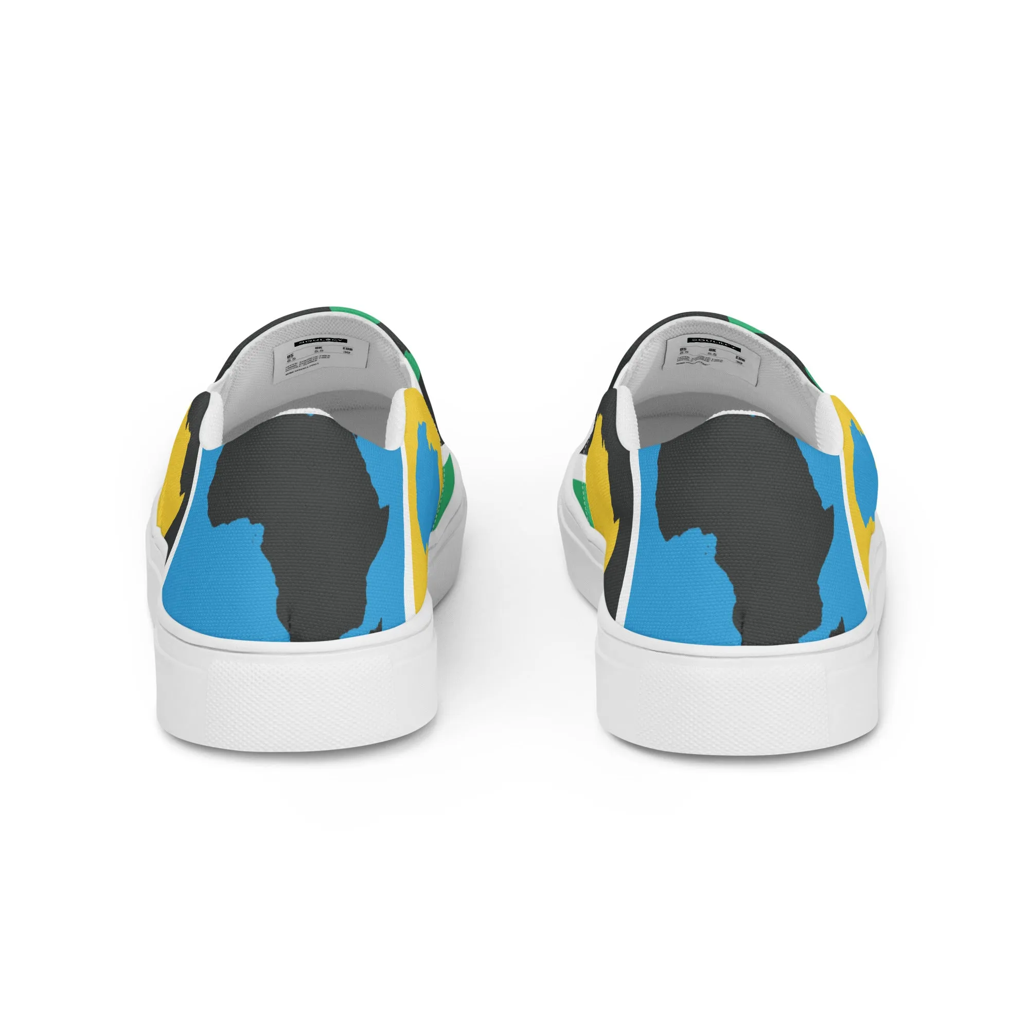 AFRICA WARHOL Women’s Slip-On Canvas Shoes (Yellow, Green, Turquoise)