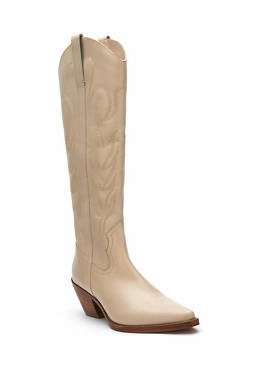 Agency Cowboy Boots - Ivory ankle - support