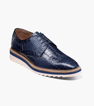 Alario Wingtip Oxford-Blue | Stacy Adams Snowboarding wear Streamlined silhouette Alario Wingtip Oxford-Blue | Stacy Adams