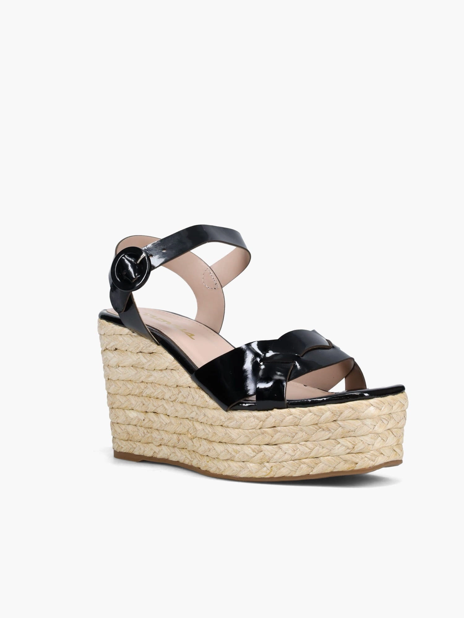 Alessia Black Patent Flex Groove Engineering Gel Insert