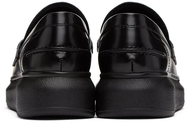 Alexander McQueen Black Leather Loafers