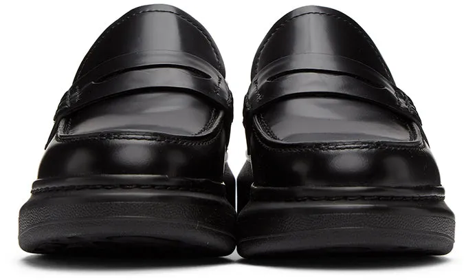 Alexander McQueen Black Leather Loafers