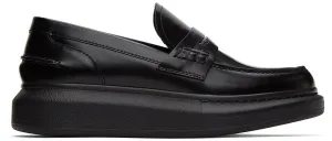 Alexander McQueen Black Leather Loafers