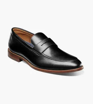 All-day Traction Rucci Moc Toe Penny Loafer-Black | Florsheim Rucci Moc Toe Penny Loafer-Black | Florsheim Athletic materials Eco Friendly Sole