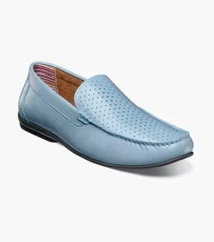 All-weather breathability Conroy Moc Toe Perf Slip On-Light Blue | Stacy Adams All Day Comfort Roomy Fit Conroy Moc Toe Perf Slip On-Light Blue | Stacy Adams
