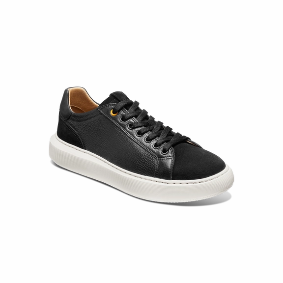 Women's Sunset 2.0- Black Leather on White Sole | Samuel Hubbard Contrasting