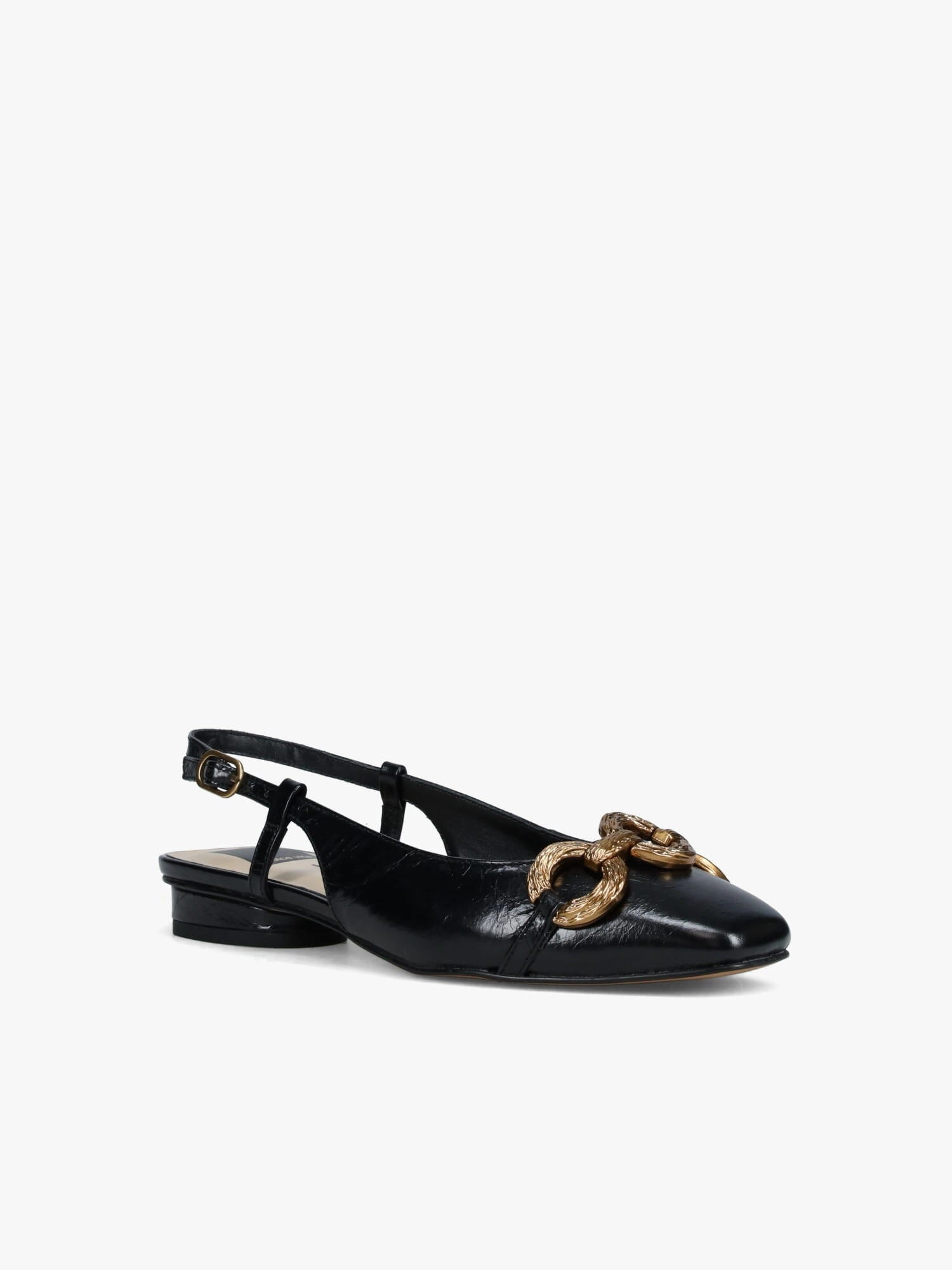 Ramano Midnight Crinkle Patent Ankle Support