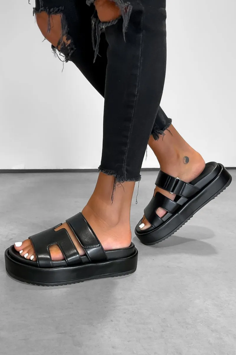 AMARI Chunky Gladiator Strap Sandal - Black