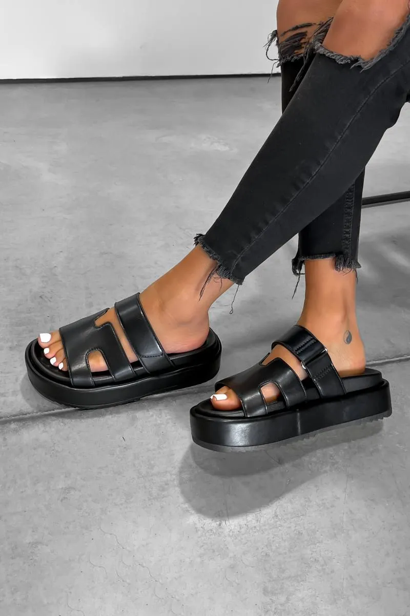 AMARI Chunky Gladiator Strap Sandal - Black