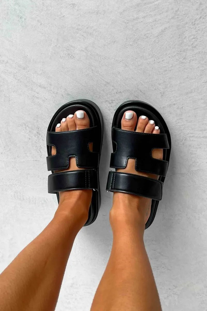 AMARI Chunky Gladiator Strap Sandal - Black
