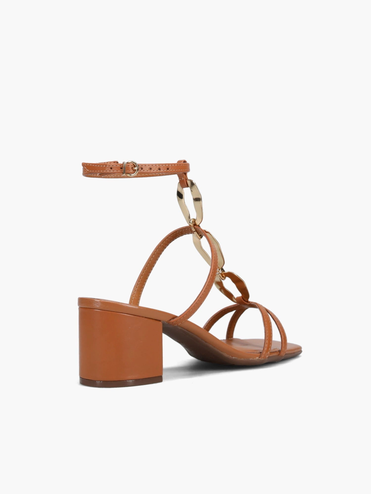 Anabelle Tan Nappa Adjustable Heel Strap Sustainable Rubber Base
