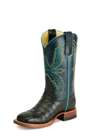 ANDERSON BEAN KIDS' BLACK CAIMAN BELLY PRINT BOOT