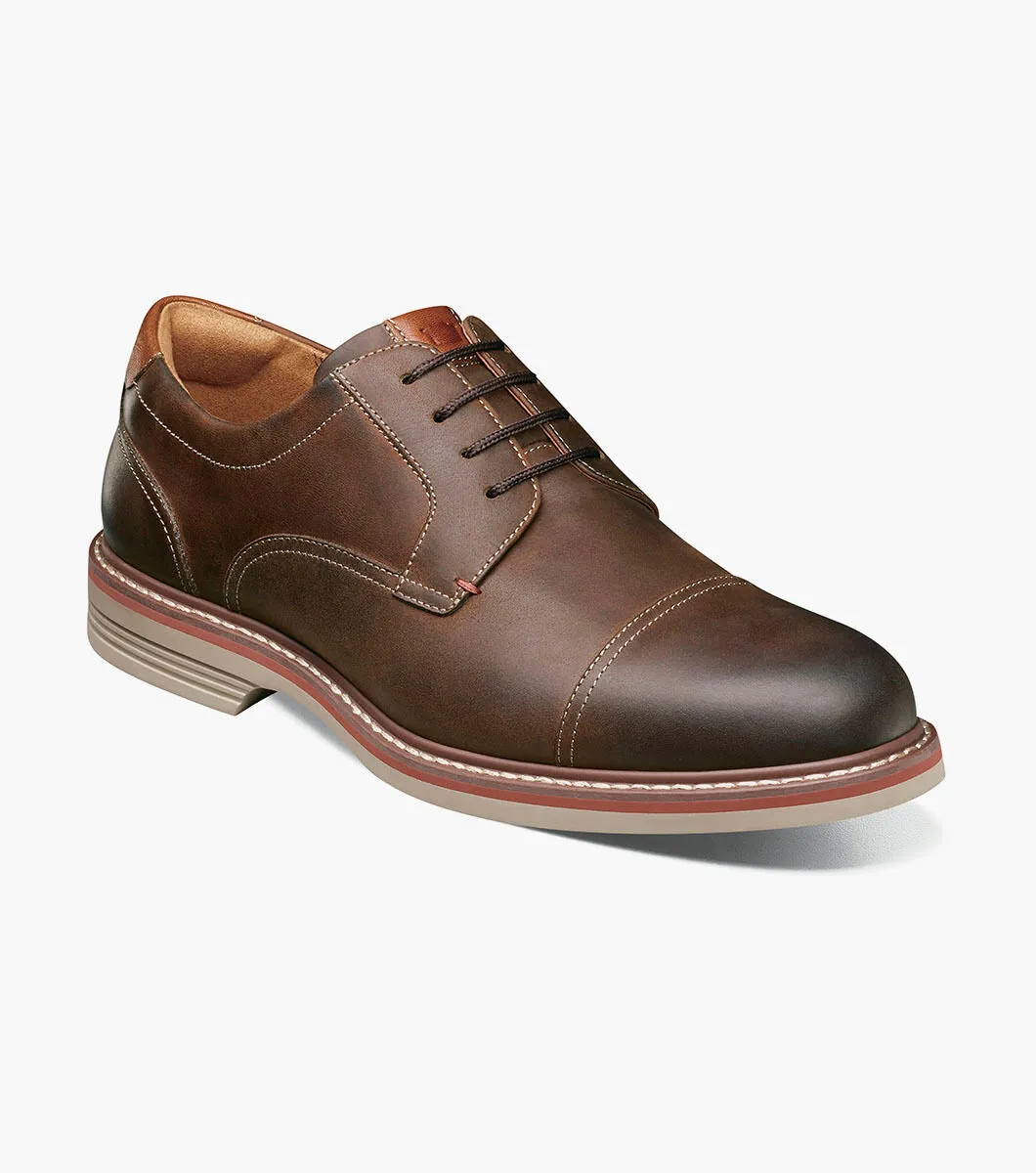 Norwalk Cap Toe Oxford-Brown CH| Florsheim High Traction Pattern
