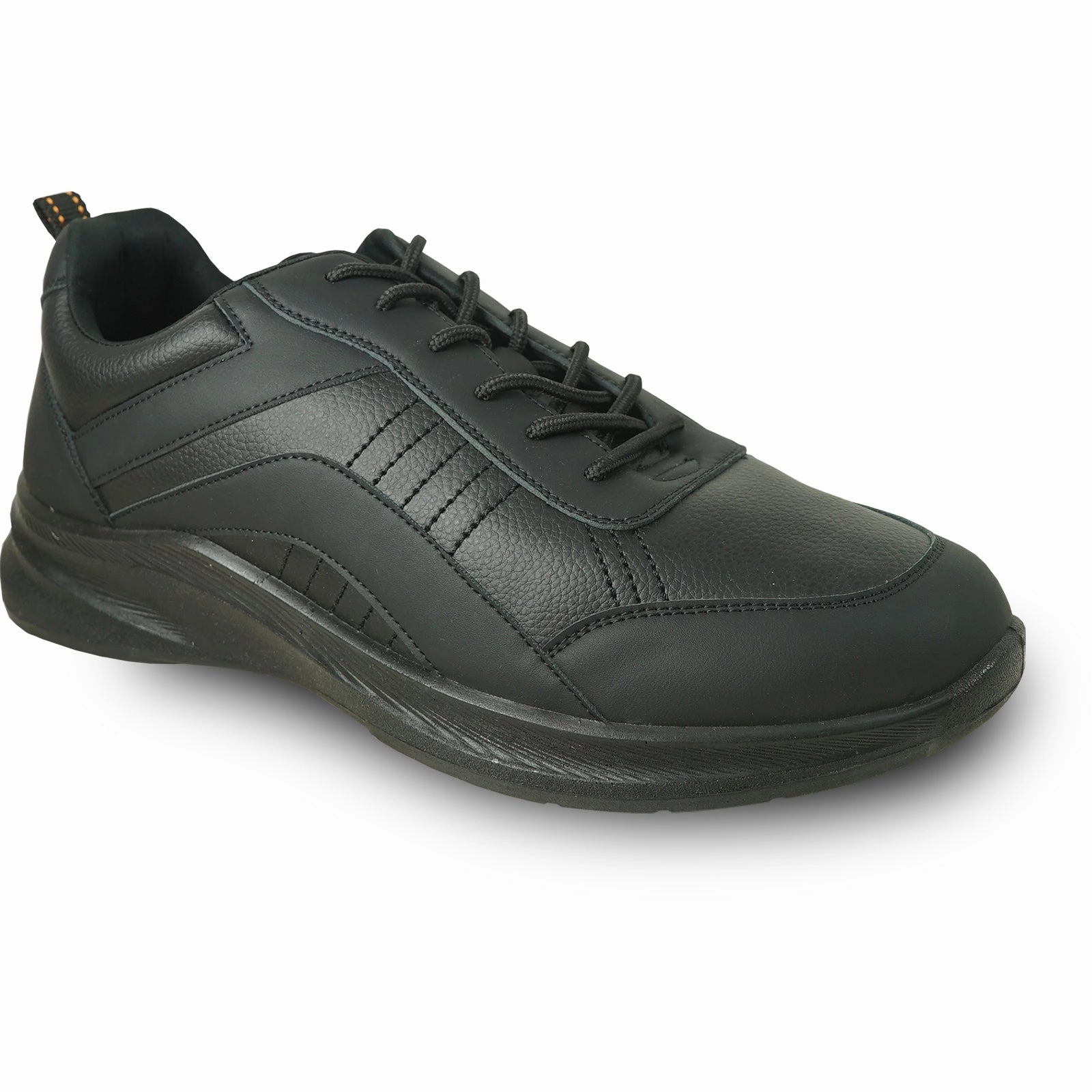 VANGELO Men Slip Resistant Shoe JIMMY-4 Black  - Wide Width Available zoo