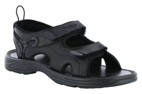 AntiOdor Propet Surfwalker II Sandal Black Flat Base Propet Surfwalker II Sandal Black