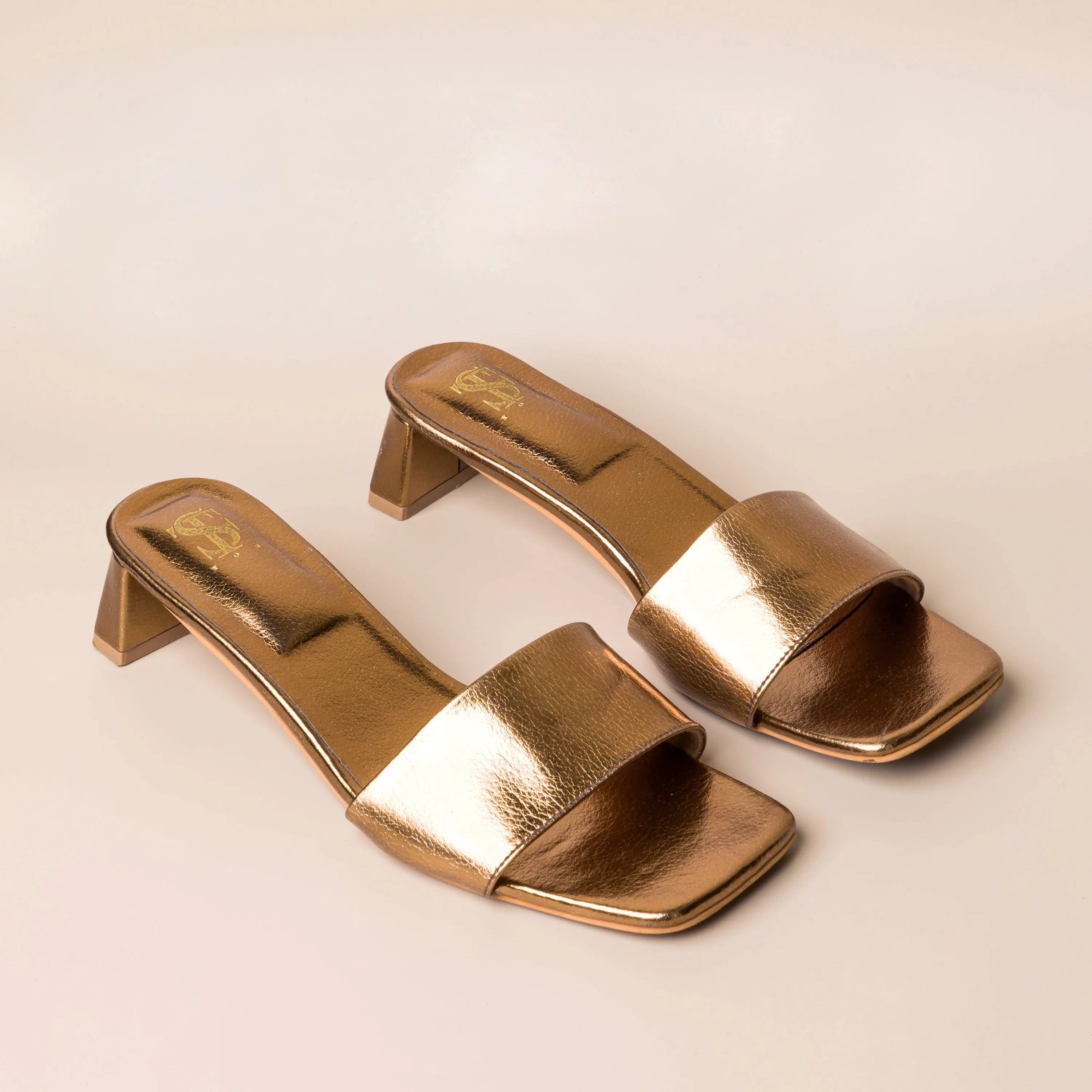 Antique Copper Low-Mid Heels