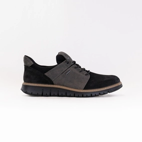 Ara Lexington Waterproof 11-35620 (Men's) - Black/Grey Stacked Heel Mesh Detail Suede Ara Lexington Waterproof 11-35620 (Men's) - Black/Grey