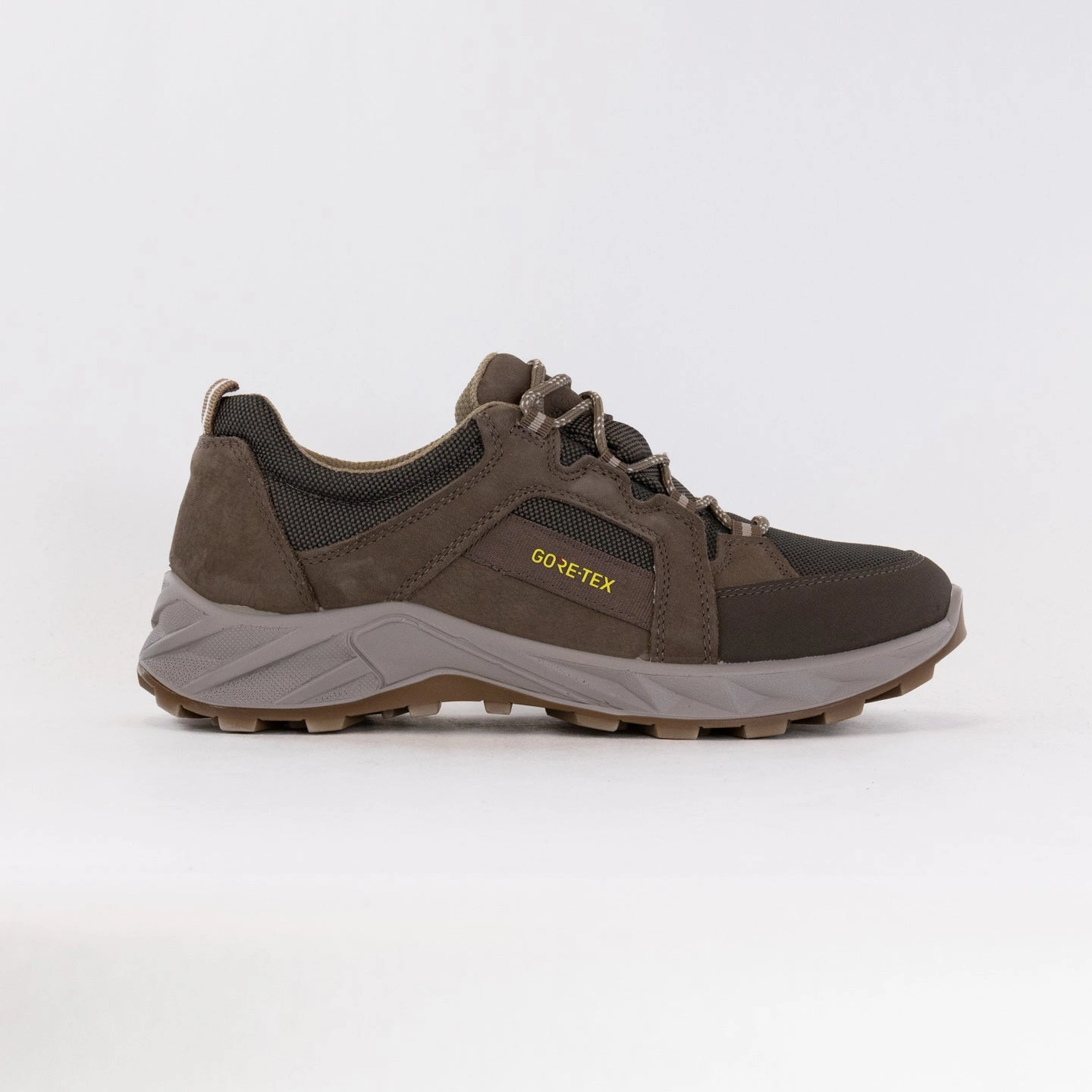 Slide On Slip Friendly Ara Sting Gore-Tex Lace Up Sneaker (Men's) - Beige/Grey
