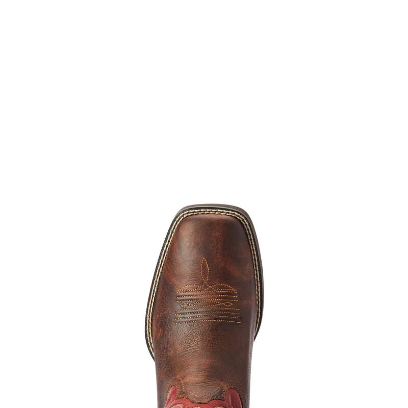 Ariat Sport Pardner Matte Rebel Brown Western Boot