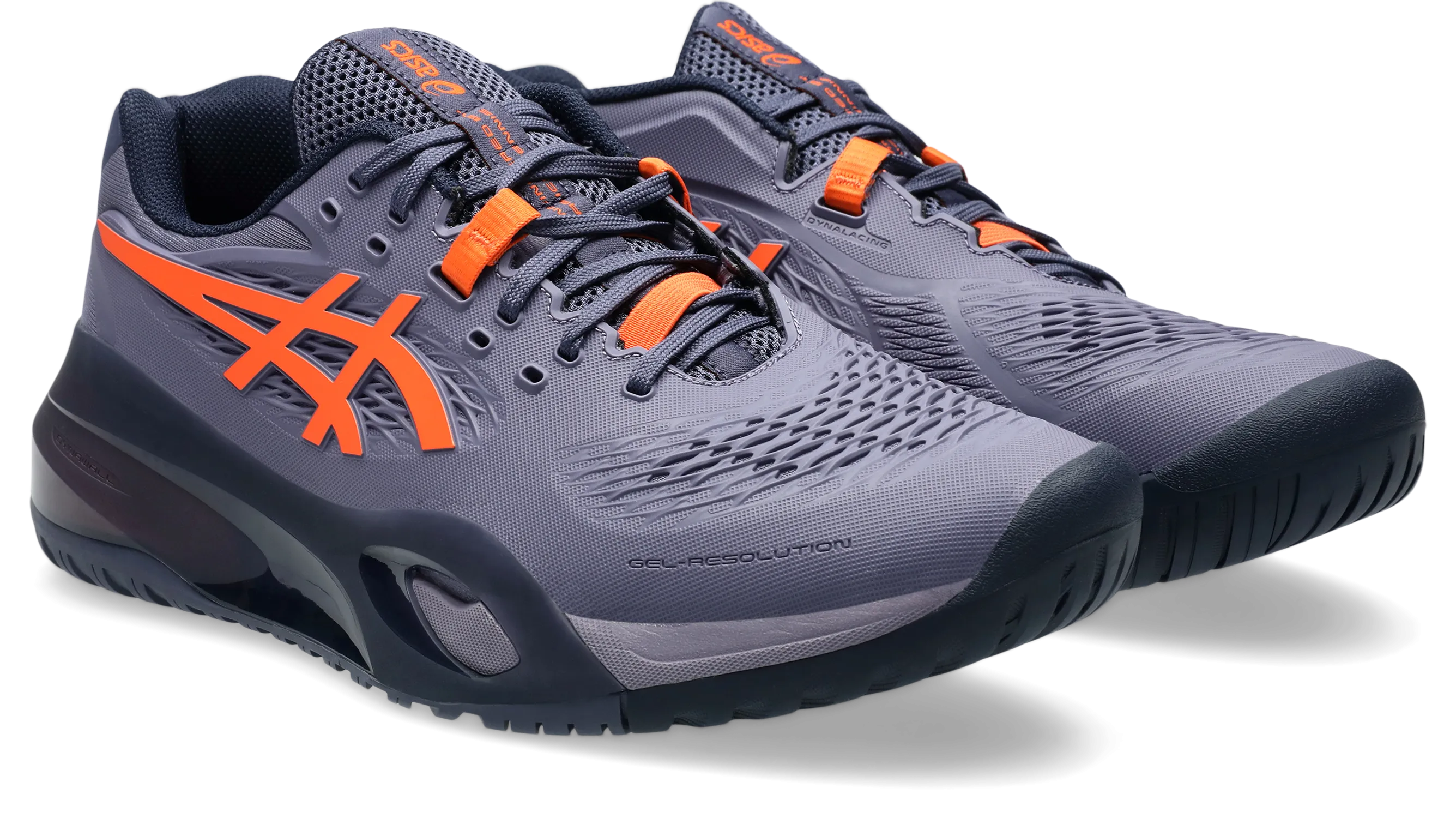 Asics Gel-Resolution X Greyish Purple/Nova Orange Men's tennis shoes