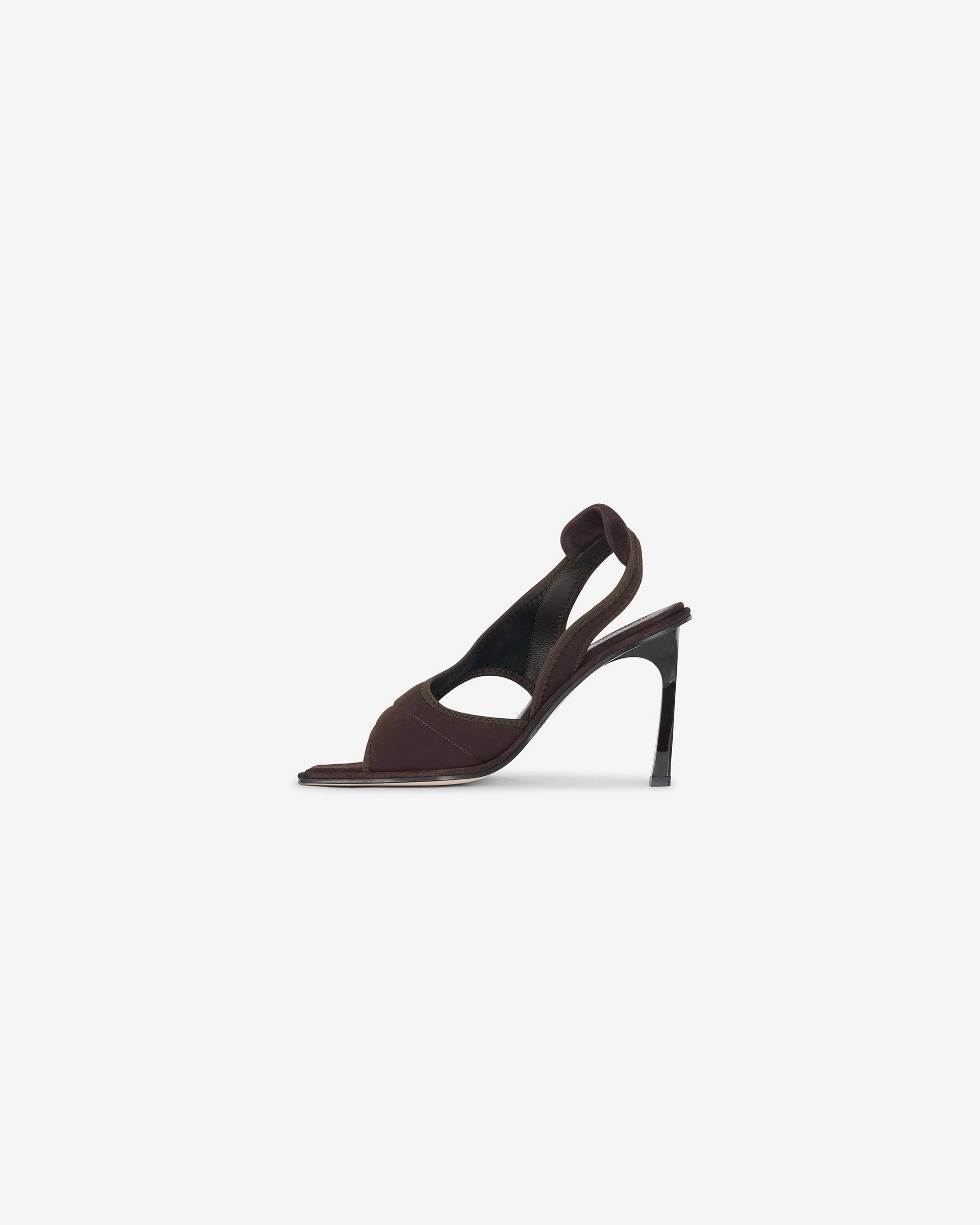 pool shoes Asymmetric Stretch Heel - Chocolate